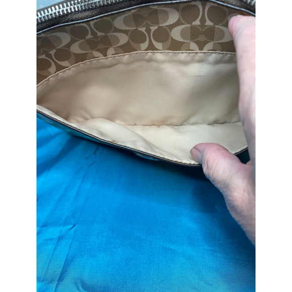 Women's Coach Peyton Dream Crossbody Bag Medium Beige and White Retro look - Picture 3 of 11